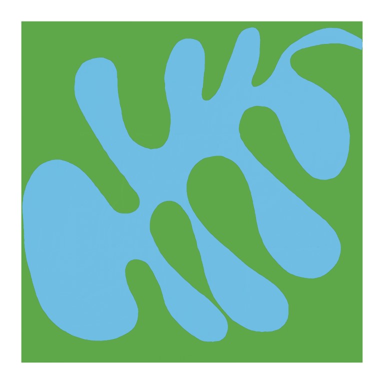 Swoosh Abstract Green w Blue