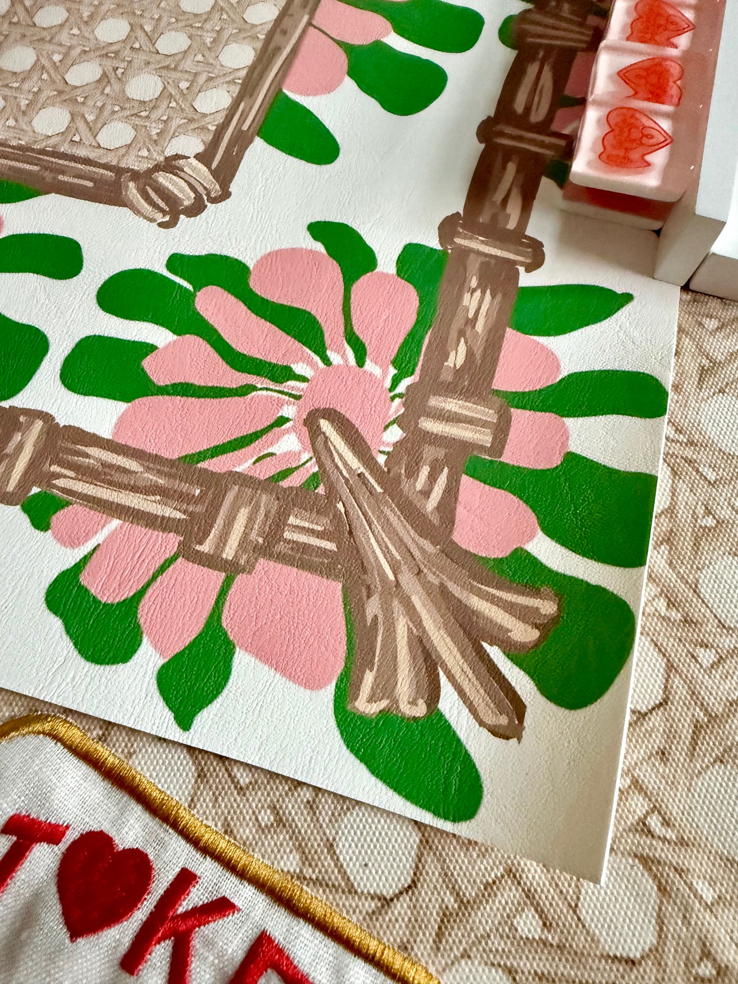 Mahjong Gaming Mat, KATY'S VINTAGE HAWAIIAN DRESS