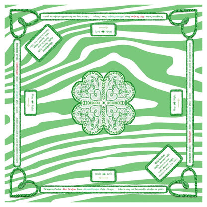 Mahjong Gaming Mat, FAUX BOIS *** RULES EDITION